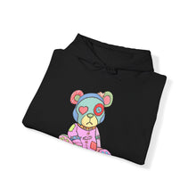Load image into Gallery viewer, Pink Heart Eye Teddy Bear Hoodie