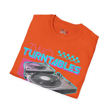 Load image into Gallery viewer, Two Turntables and a Microphone Unisex Softstyle T-Shirt