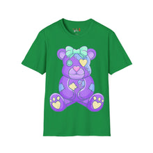 Load image into Gallery viewer, Purple Heart Eye Teddy Bear T-shirt