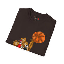 Load image into Gallery viewer, Dunking Hooper Teddy Bear Unisex Softstyle T-Shirt