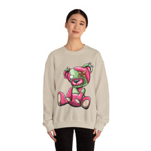 Load image into Gallery viewer, Pink & Green Patched Teddy Bear Sweatshirt