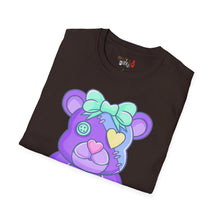 Load image into Gallery viewer, Purple Heart Eye Teddy Bear T-shirt