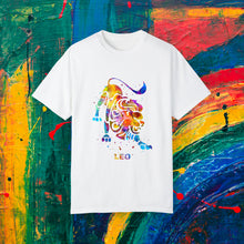 Load image into Gallery viewer, LEO Watercolor Unisex Garment-Dyed T-shirt