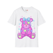 Load image into Gallery viewer, Purple Pink Teddy Bear T-shirt