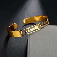Load image into Gallery viewer, Customized Name Bracelet Personalized Custom Bangles Stainless Steel Jewelry