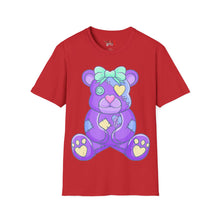 Load image into Gallery viewer, Purple Heart Eye Teddy Bear T-shirt