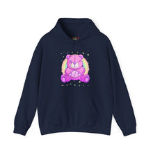 Load image into Gallery viewer, Purple Stitches Teddy Bear Hoodie