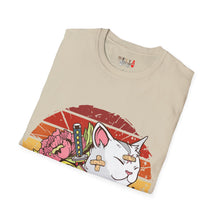 Load image into Gallery viewer, Bandaged Samurai Cat Unisex Softstyle T-Shirt