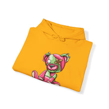 Load image into Gallery viewer, Pink & Green Patched Teddy Bear Hoodie