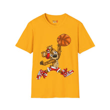 Load image into Gallery viewer, Dunking Hooper Teddy Bear Unisex Softstyle T-Shirt