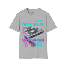 Load image into Gallery viewer, Two Turntables and a Microphone Unisex Softstyle T-Shirt