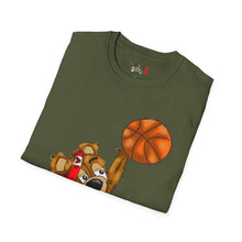 Load image into Gallery viewer, Dunking Hooper Teddy Bear Unisex Softstyle T-Shirt