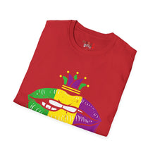 Load image into Gallery viewer, Mardi Gras Lips Unisex Softstyle T-Shirt