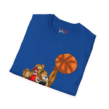 Load image into Gallery viewer, Dunking Hooper Teddy Bear Unisex Softstyle T-Shirt