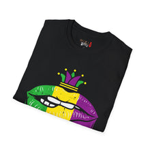 Load image into Gallery viewer, Mardi Gras Lips Unisex Softstyle T-Shirt
