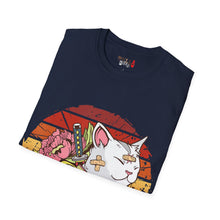 Load image into Gallery viewer, Bandaged Samurai Cat Unisex Softstyle T-Shirt