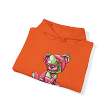 Load image into Gallery viewer, Pink & Green Patched Teddy Bear Hoodie
