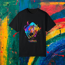 Load image into Gallery viewer, Taurus Watercolor Unisex Garment-Dyed T-shirt