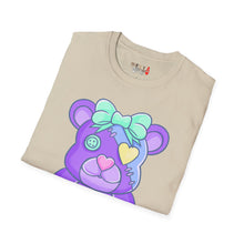 Load image into Gallery viewer, Purple Heart Eye Teddy Bear T-shirt