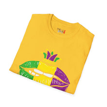 Load image into Gallery viewer, Mardi Gras Lips Unisex Softstyle T-Shirt