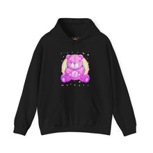 Load image into Gallery viewer, Purple Stitches Teddy Bear Hoodie