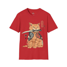 Load image into Gallery viewer, Samurai Kitty Unisex Softstyle T-Shirt