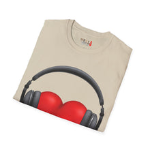 Load image into Gallery viewer, Heart Music Unisex Softstyle T-Shirt