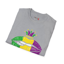 Load image into Gallery viewer, Mardi Gras Lips Unisex Softstyle T-Shirt