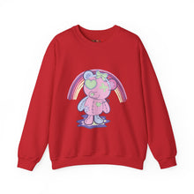 Load image into Gallery viewer, Green Heart Eye Teddy Bear Sweatshirt