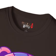 Load image into Gallery viewer, Patchy Pink Heart Teddy Bear Unisex Softstyle T-Shirt