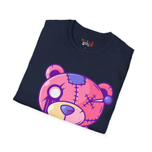 Load image into Gallery viewer, Patchy Pink Heart Teddy Bear Unisex Softstyle T-Shirt