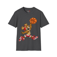 Load image into Gallery viewer, Dunking Hooper Teddy Bear Unisex Softstyle T-Shirt