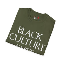 Load image into Gallery viewer, Black Culture Is NOT a Game Unisex Softstyle T-Shirt