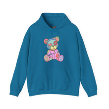 Load image into Gallery viewer, Pink Heart Eye Teddy Bear Hoodie