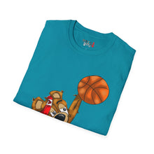Load image into Gallery viewer, Dunking Hooper Teddy Bear Unisex Softstyle T-Shirt