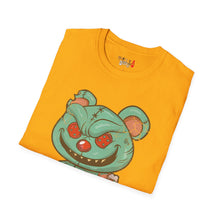 Load image into Gallery viewer, Evil Patched Teddy Bear Unisex Softstyle T-Shirt