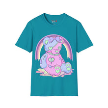 Load image into Gallery viewer, Pastel Pink & Blue Teddy Bear T-shirt