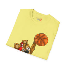 Load image into Gallery viewer, Dunking Hooper Teddy Bear Unisex Softstyle T-Shirt