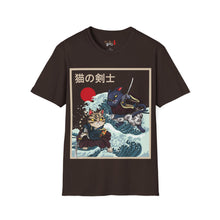 Load image into Gallery viewer, Dueling Samurai Cats Unisex Softstyle T-Shirt