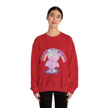Load image into Gallery viewer, Green Heart Eye Teddy Bear Sweatshirt