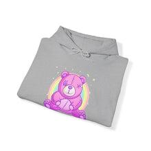 Load image into Gallery viewer, Purple Stitches Teddy Bear Hoodie