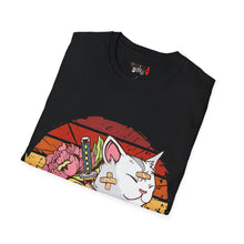 Load image into Gallery viewer, Bandaged Samurai Cat Unisex Softstyle T-Shirt