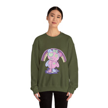 Load image into Gallery viewer, Green Heart Eye Teddy Bear Sweatshirt