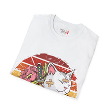 Load image into Gallery viewer, Bandaged Samurai Cat Unisex Softstyle T-Shirt