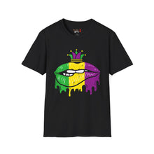 Load image into Gallery viewer, Mardi Gras Lips Unisex Softstyle T-Shirt