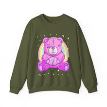 Load image into Gallery viewer, Purple Stitches Teddy Bear Sweatshirt
