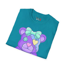 Load image into Gallery viewer, Purple Heart Eye Teddy Bear T-shirt