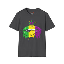 Load image into Gallery viewer, Mardi Gras Lips Unisex Softstyle T-Shirt
