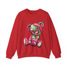 Load image into Gallery viewer, Pink & Green Patched Teddy Bear Sweatshirt