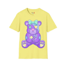 Load image into Gallery viewer, Purple Heart Eye Teddy Bear T-shirt